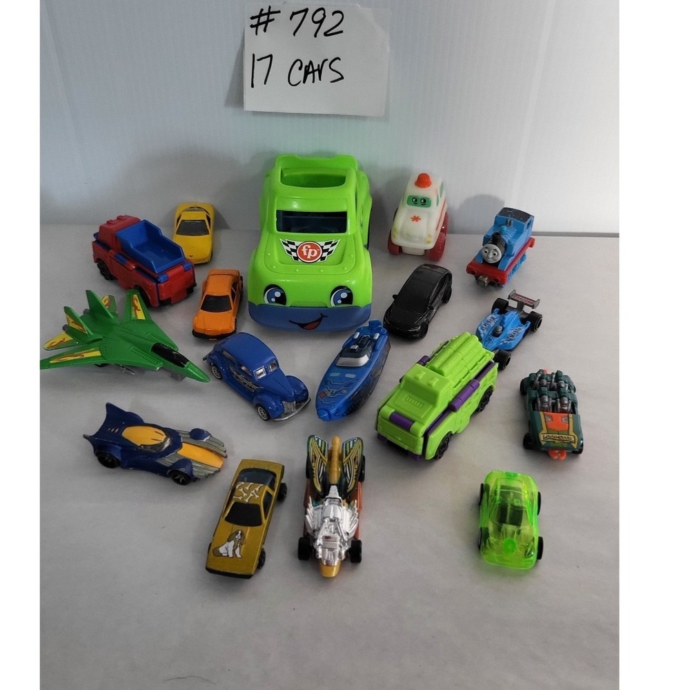Lot of 17 Toy Cars and Vehicles Including Fisher Price, Thomas the Tank Engine - Picture 2 of 5